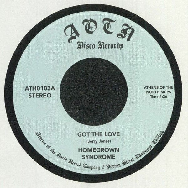 Homegrown Syndrome - Got The Love (7") Athens Of The North Vinyl