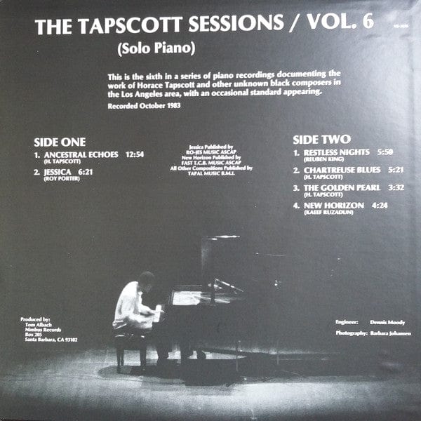 Horace Tapscott - The Tapscott Sessions Vol. 6 (LP) Nimbus West Records, Nimbus West Records Vinyl