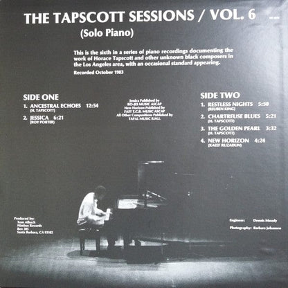 Horace Tapscott - The Tapscott Sessions Vol. 6 (LP) Nimbus West Records, Nimbus West Records Vinyl