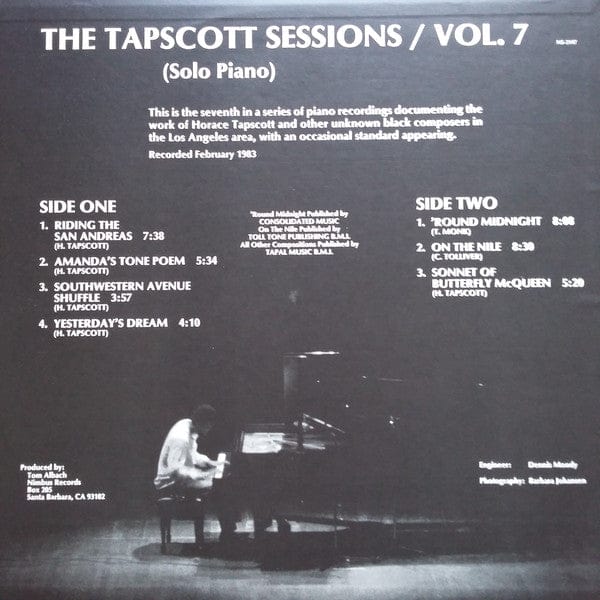 Horace Tapscott - The Tapscott Sessions Vol. 7 (LP, Album) on Further Records at Further Records