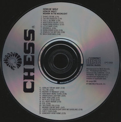 Howlin' Wolf - Howlin' Wolf / Moanin' In The Moonlight (CD) MCA Records CD 076732590829