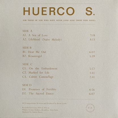Huerco S. - For Those Of You Who Have Never (And Also Those Who Have) (2xLP, Album, RP, Gre) on Proibito at Further Records