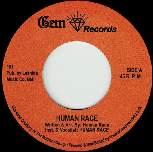 Human Race - Human Race (7") Gem Records (5) Vinyl 5060202594429