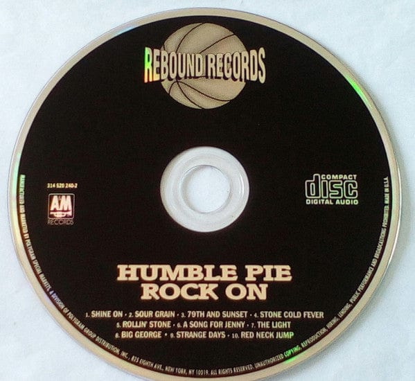 Humble Pie – Rock On (CD, A&M Records) Image 5