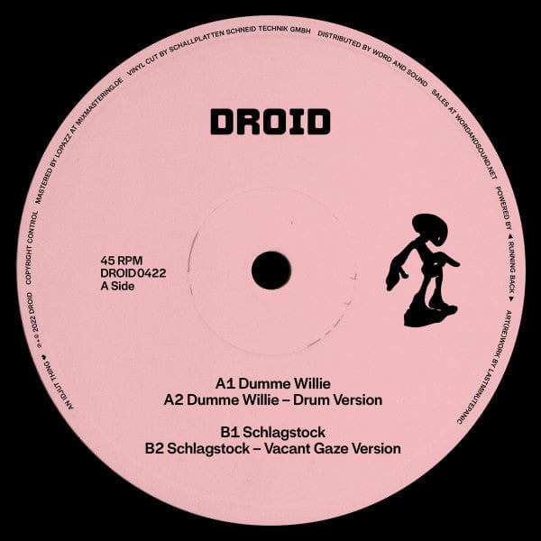 Idjut Boys - Dumme Willie (12") Droid Vinyl