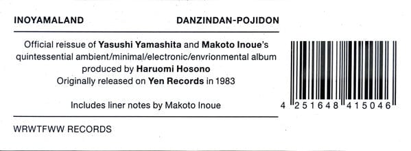 Inoyamaland – Danzindan-Pojidon (New Master Edition) (LP, We Release Whatever The Fuck We Want Records, 2020) Back Cover