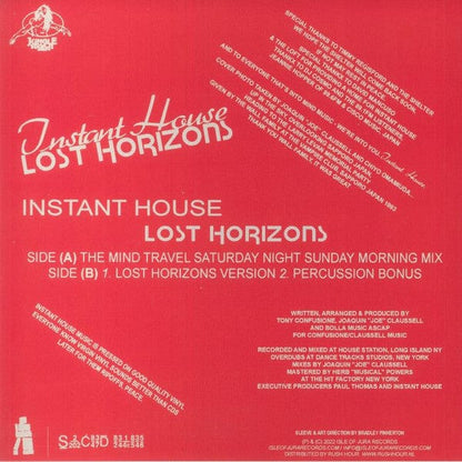 Instant House - Lost Horizons  (12") Isle Of Jura Records Vinyl