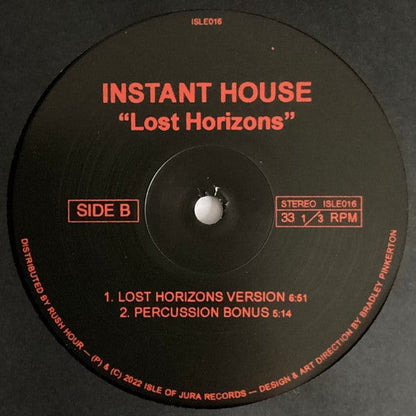 Instant House - Lost Horizons  (12") Isle Of Jura Records Vinyl