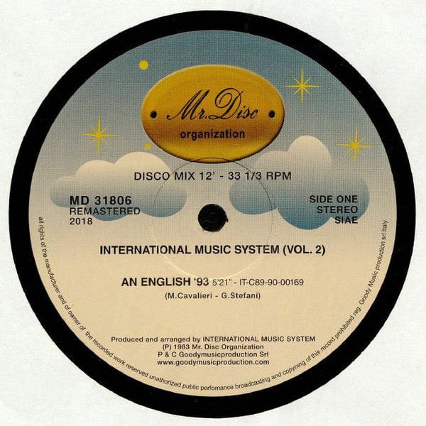 International Music System - International Music System (Vol.2) (12", Ltd, Num, RM, RP) on Mr. Disc Organization at Further Records