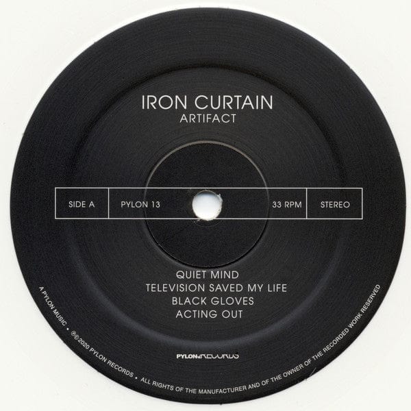 Iron Curtain – Artifact (LP, White Vinyl, Pylon Records, 2020) Image 4