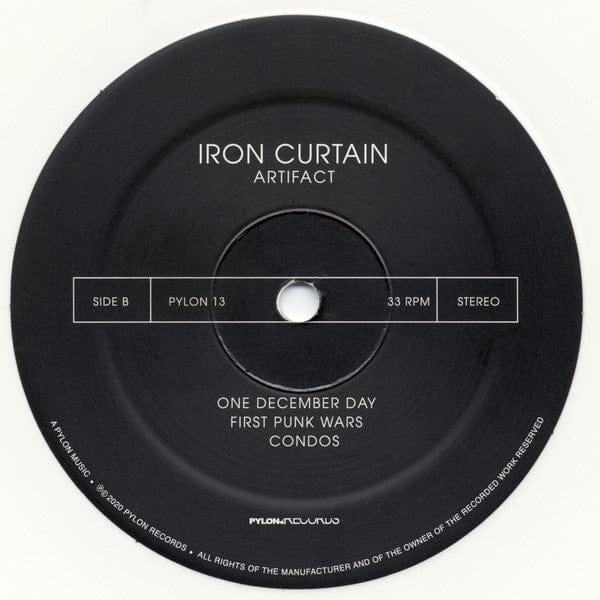 Iron Curtain – Artifact (LP, White Vinyl, Pylon Records, 2020) Image 5