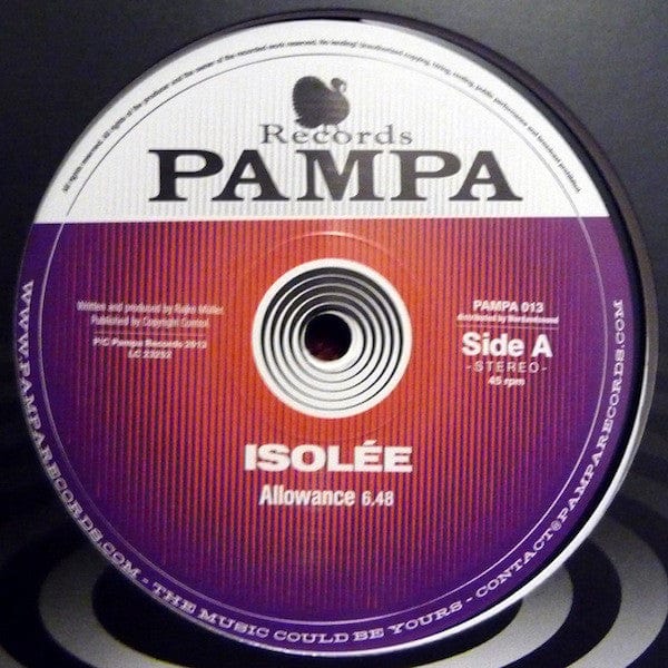Isolée - Allowance (12") Pampa Records Vinyl 827170485860