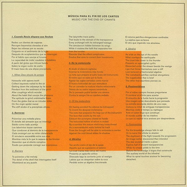 Iury Lech - Musica Para El Fin De Los Cantos (LP, Album, RE, 180) CockTail d'Amore Music