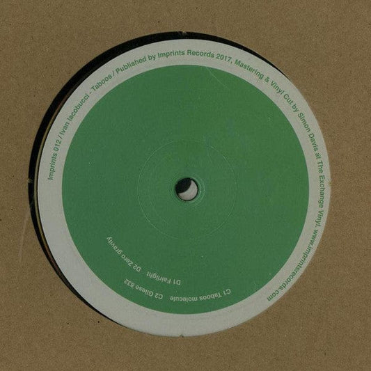 Ivan Iacobucci - Taboos (2x12", Album) Imprints Records