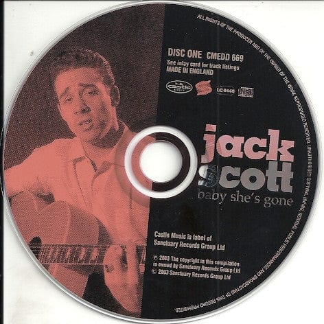 Jack Scott - Baby She's Gone (2xCD) Castle Music CD 5050159166923