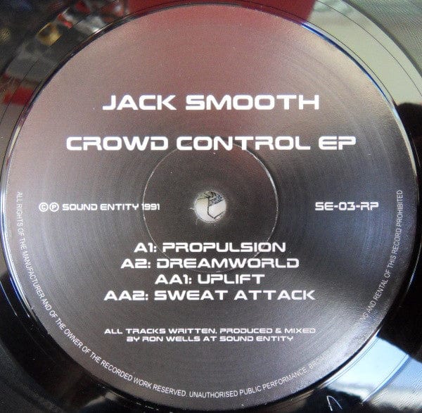Jack Smooth - Crowd Control EP (12") Sound Entity Records Vinyl