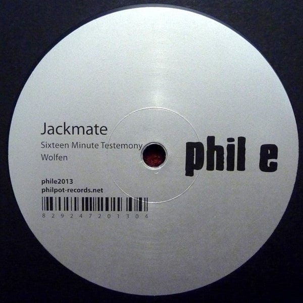 Jackmate - Sixteen Minute Testemony / Wolfen (12") Phil e Vinyl 829247201304