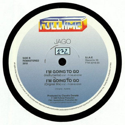 Jago -  I'm Going To Go (12", Ltd, Num, RM) on Full Time Records at Further Records