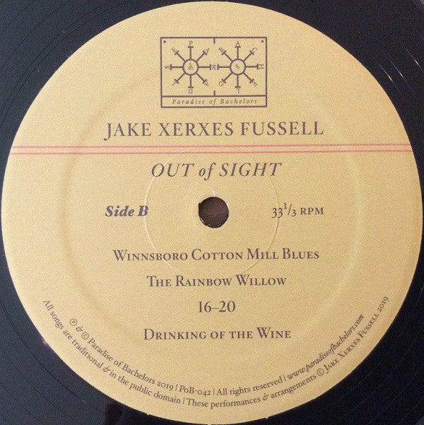 Jake Xerxes Fussell - Out Of Sight (LP) Paradise Of Bachelors Vinyl 843563103647
