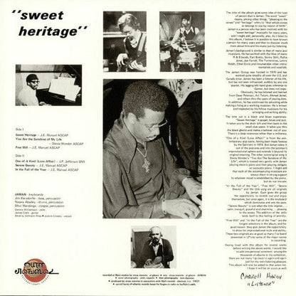 Jaman – Sweet Heritage (LP, Mark Records, 2020) Back Cover