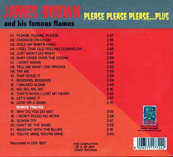 James Brown And His Famous Flames* - Please Please Please...Plus (CD) Universe (3) CD 8026575177222