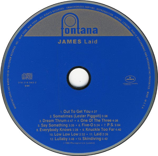 James - Laid (CD) Fontana,Mercury CD 731451494321