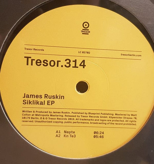 James Ruskin - Siklikal EP (12", EP) Tresor