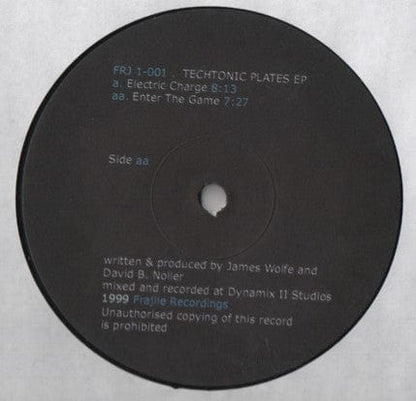 James Wolfe – Techtonic Plates (12", Frajile Records, 1999) Front Cover