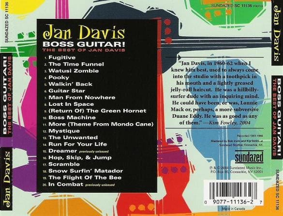 Jan Davis - Boss Guitar! The Best Of Jan Davis (CD) Sundazed Music CD 090771113627