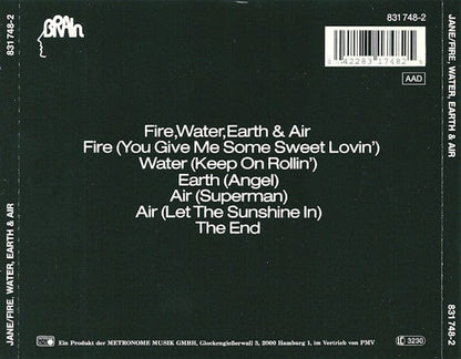 Jane - Fire, Water, Earth & Air (CD) Brain CD 042283174825