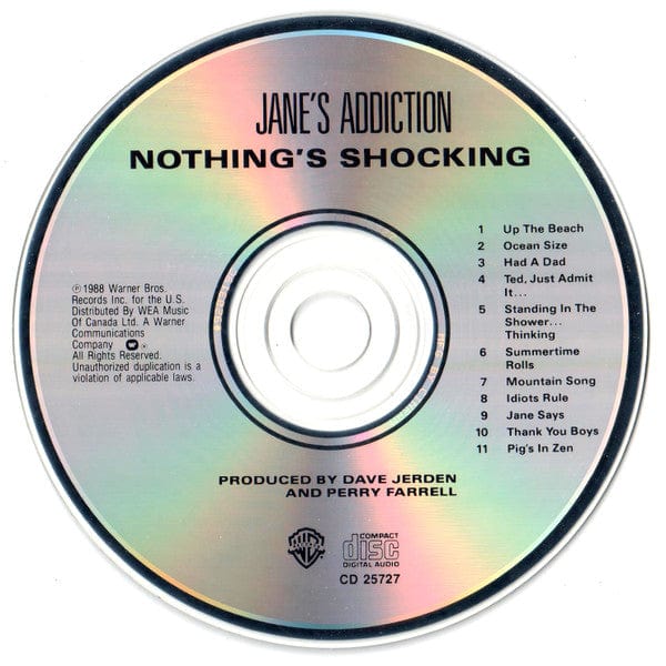 Jane's Addiction - Nothing's Shocking (CD) Warner Bros. Records CD 075992572729