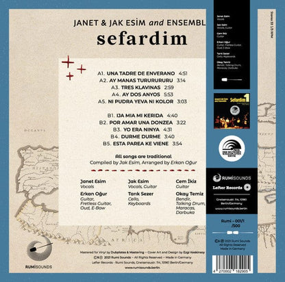 Janet & Jak Esim - Sefardim (LP) Rumi Sounds Vinyl 4270002182905