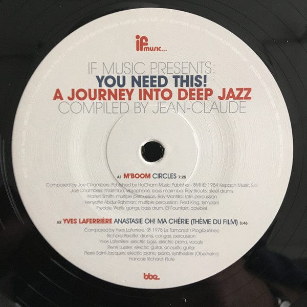 Jean-Claude* - If Music Presents: You Need This! A Journey Into Deep Jazz (2x12") BBE, IF Music (3) Vinyl 730003134517