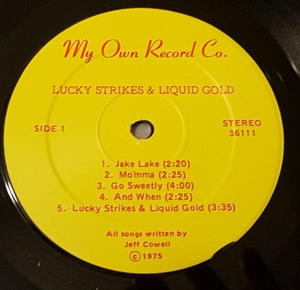 Jeff Cowell (2) - Lucky Strikes And Liquid Gold (LP) Numero Group Vinyl 825764602617