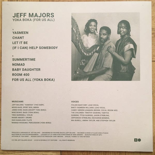 Jeff Majors - For Us All (Yoka Boka) (LP, Album, RE) Invisible City Editions