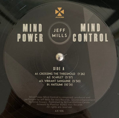Jeff Mills - Mind Power Mind Control (2x12") Axis,Axis Vinyl 656793294562