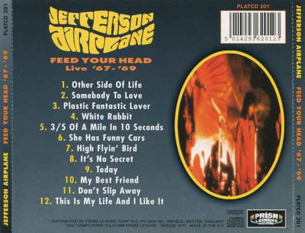 Jefferson Airplane Feed Your Head (Live '67 '69) (CD