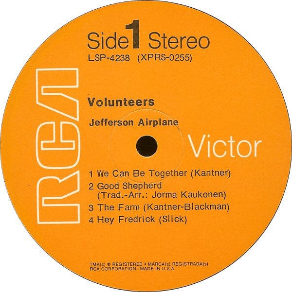 Jefferson Airplane - Volunteers on RCA Victor at Further Records