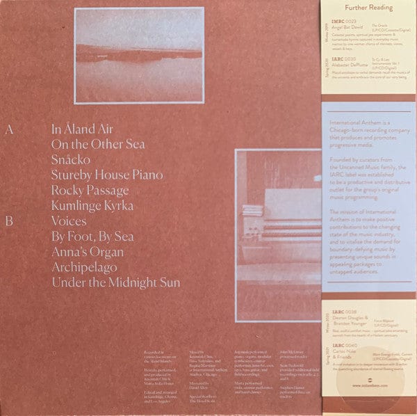 Jeremiah Chiu & Marta Sofia Honer - Recordings From The Åland Islands (LP) International Anthem Recording Company Vinyl 789993992034