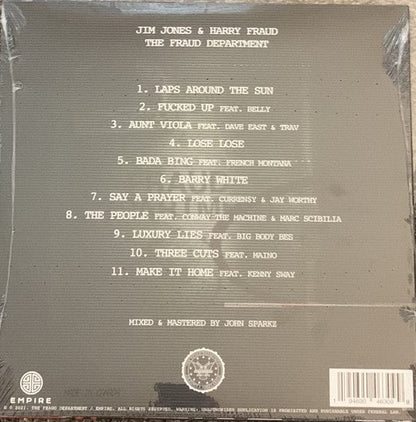 Jim Jones (2) & Harry Fraud - The Fraud Department (LP) The Fraud Department,Empire Vinyl 194690463099