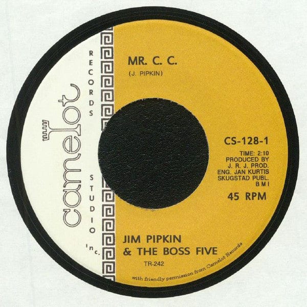 Jim Pipkin & The Boss Five – Mr. C.C. / Walkin' The Duck (7", Tramp Records, 2018) Front Cover
