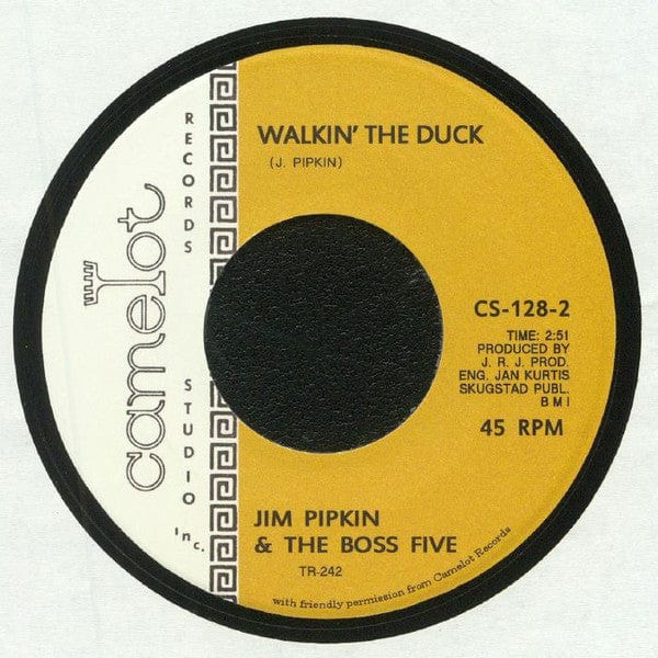 Jim Pipkin & The Boss Five – Mr. C.C. / Walkin' The Duck (7", Tramp Records, 2018) Back Cover