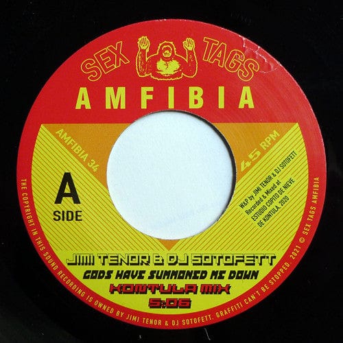 Jimi Tenor & DJ Sotofett - Gods Have Summoned Me Down (7") Sex Tags Amfibia Vinyl