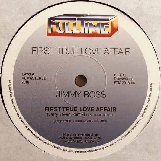 Jimmy Ross - First True Love Affair (12", Num, RM) on Full Time Records at Further Records