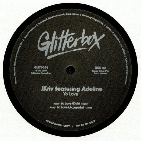 JKriv featuring Adeline* - Yo Love (12", Promo) Glitterbox