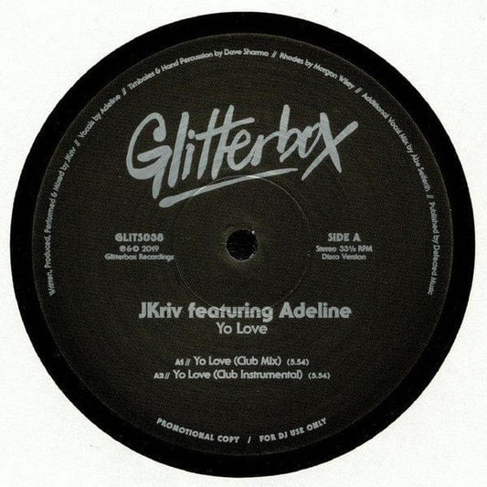 JKriv featuring Adeline* - Yo Love (12", Promo) Glitterbox