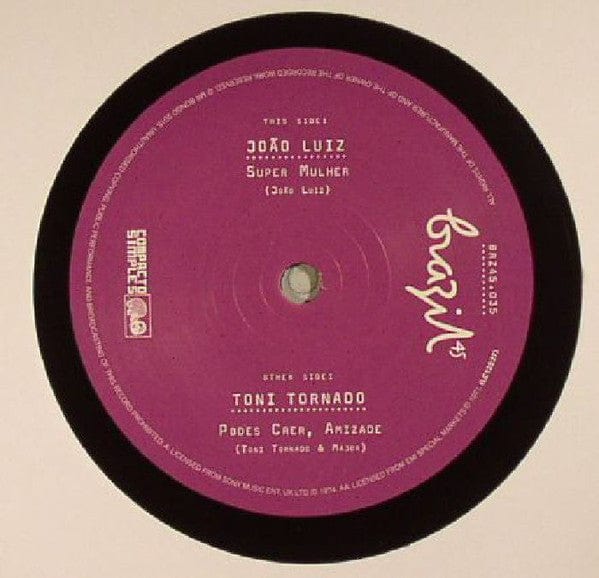 João Luiz / Toni Tornado - Super Mulher / Podes Crer Amizade (7") Mr Bongo Vinyl 7119691239675