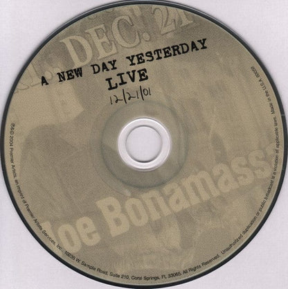 Joe Bonamassa - A New Day Yesterday Live (CD) Premier Artists CD 805386005928