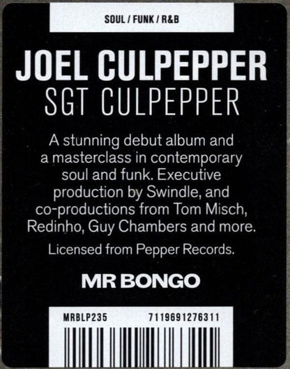 Joel Culpepper - Sgt Culpepper (LP) Mr Bongo, Pepper Records (7) Vinyl 7119691276311