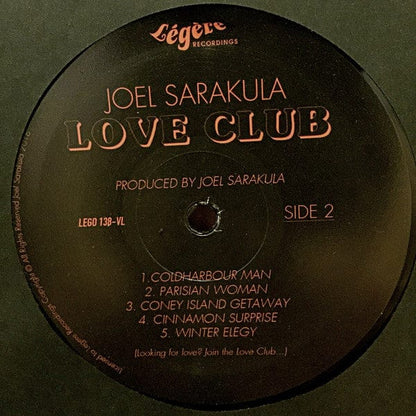 Joel Sarakula - Love Club (LP) Légère Recordings Vinyl 4026424009876